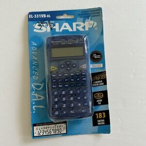 Sharp EL-531VB-BL Scientific Calculator‎ (Translucent Blue)